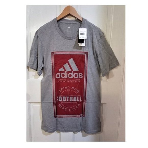 adidas Other - Adidas Climalite Grey Football Label T-shirt NWT
